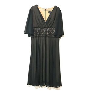 Connected Women Black Lace Dress size 14W
